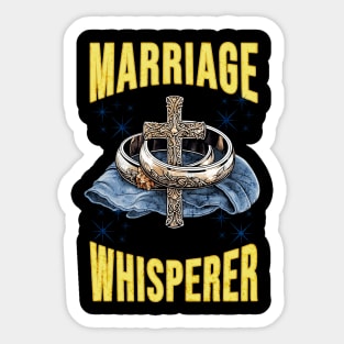 Marriage Whisperer - Humorous Wedding Officiant Apparel Sticker